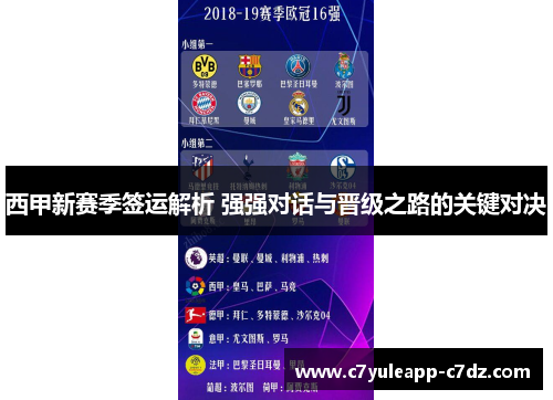 西甲新赛季签运解析 强强对话与晋级之路的关键对决